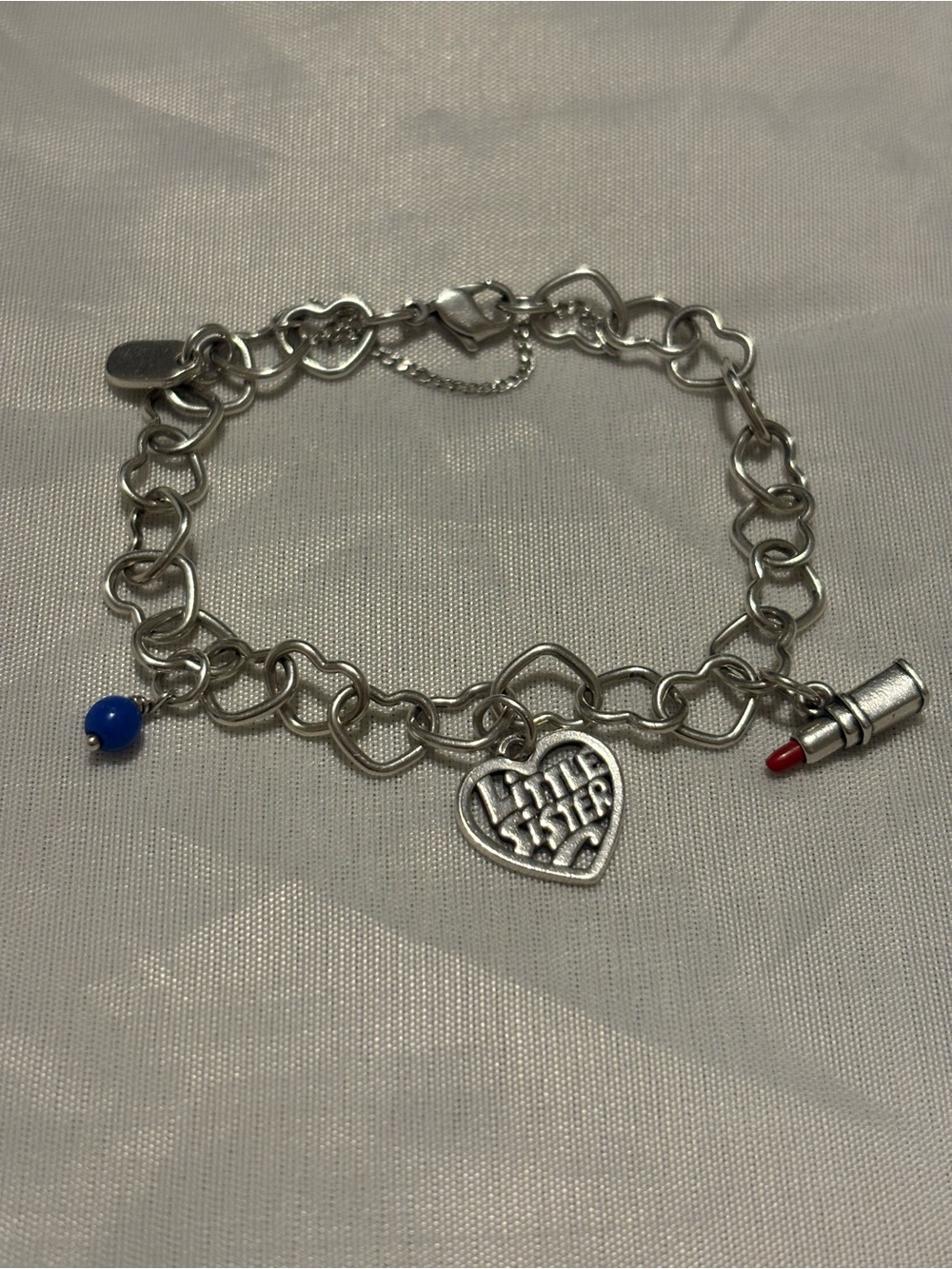 Authentic James Avery Heart Charm Bracelet w/ 3 Charms